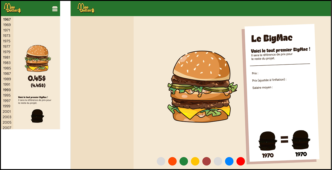 Second page's design for Dataplay