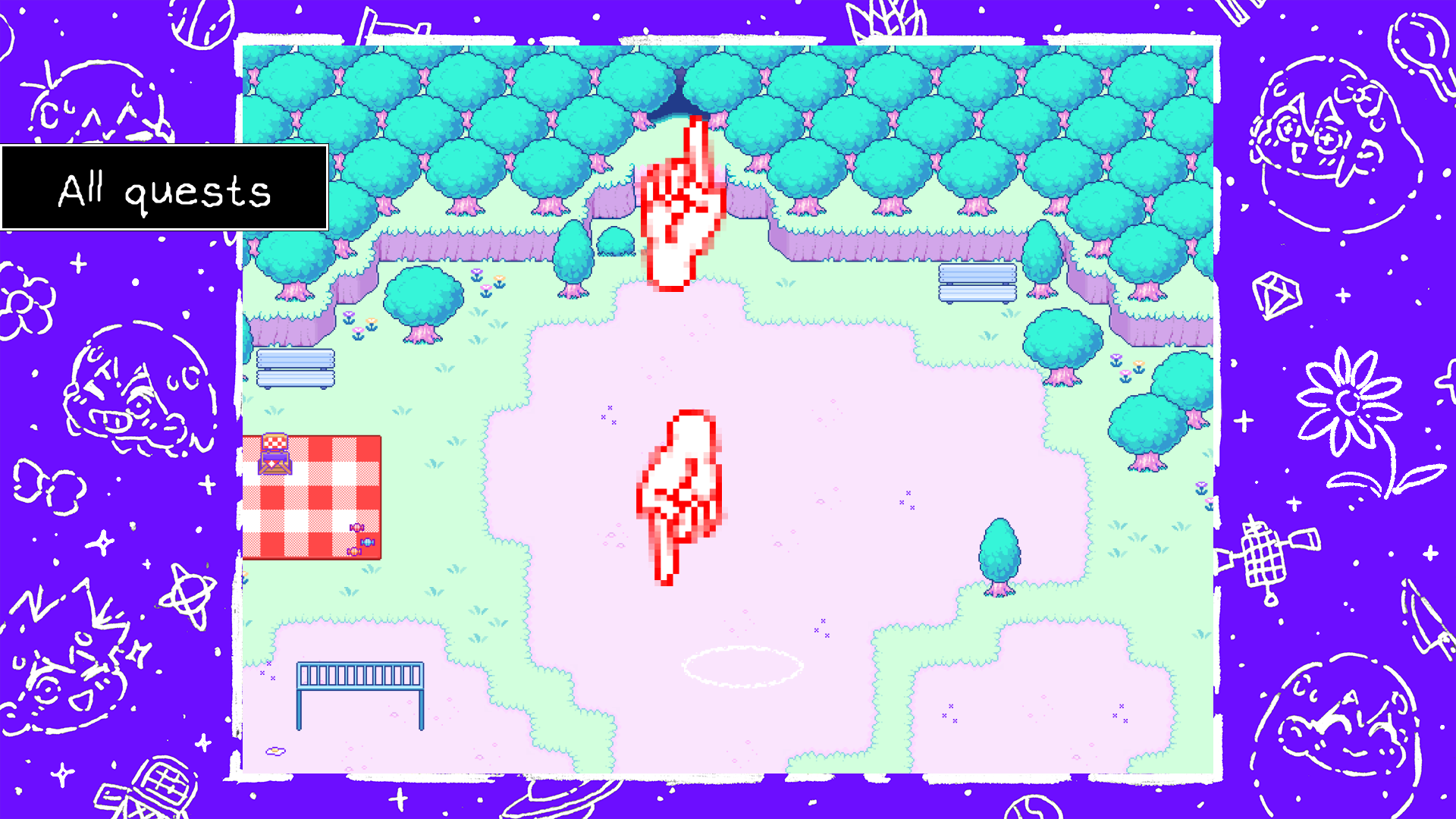 Prototype of the compass system of SideQuest-OMORI